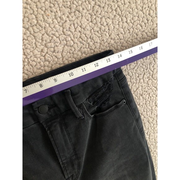 Good American Women’s Skinny Jeans Size 6 / 28 Black Distressed High Rise Denim - Picture 10 of 12